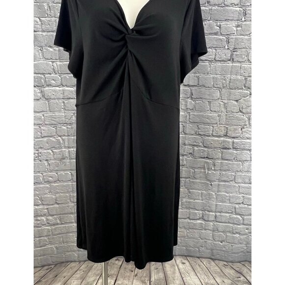 Torrid Black  Knit Knotted Ribbed  Dress Mini Size 4 4X - Picture 4 of 8